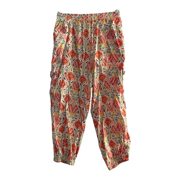 CHRISTIAN SIRIANO Colorful Linen Blend Cargo Joggers XL - Picture 1 of 5
